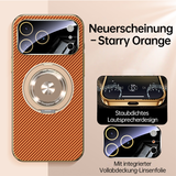 CASESUN Hülle mit Kevlar-Optik und 360° drehbarem magnetischem Ständer