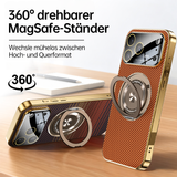 CASESUN Hülle mit Kevlar-Optik und 360° drehbarem magnetischem Ständer