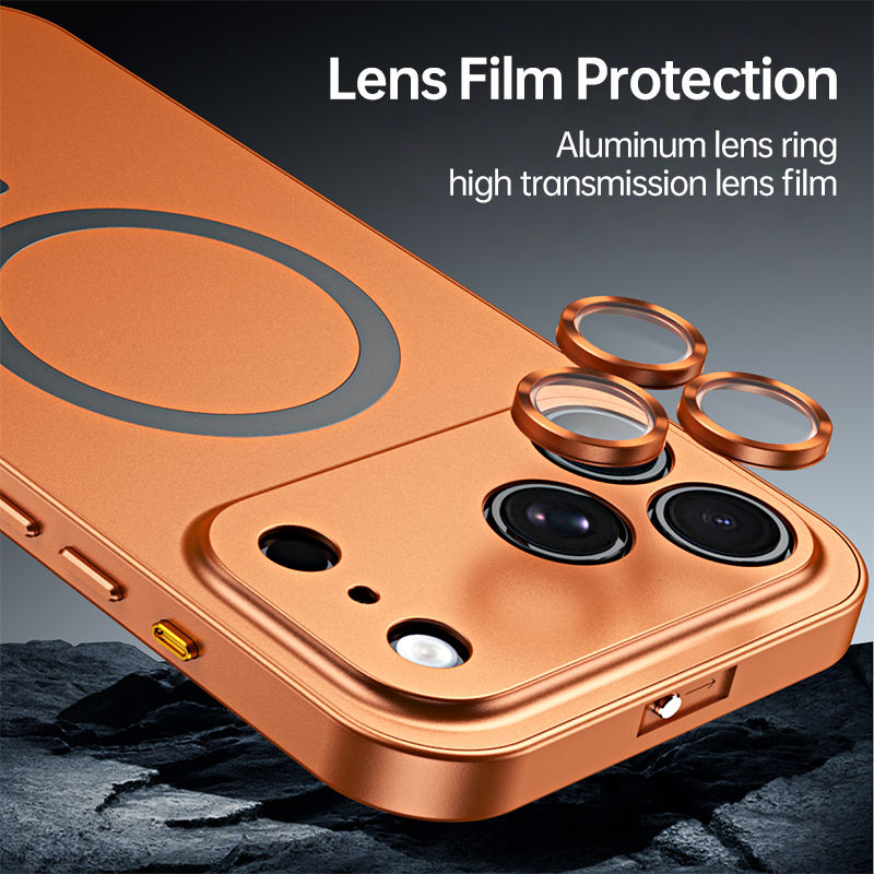 Präziser Linsenschutz mit integrierter HD-Folie – CASESUN Metal Snap Aluminium-Hülle für iPhone 17 Pro Max.