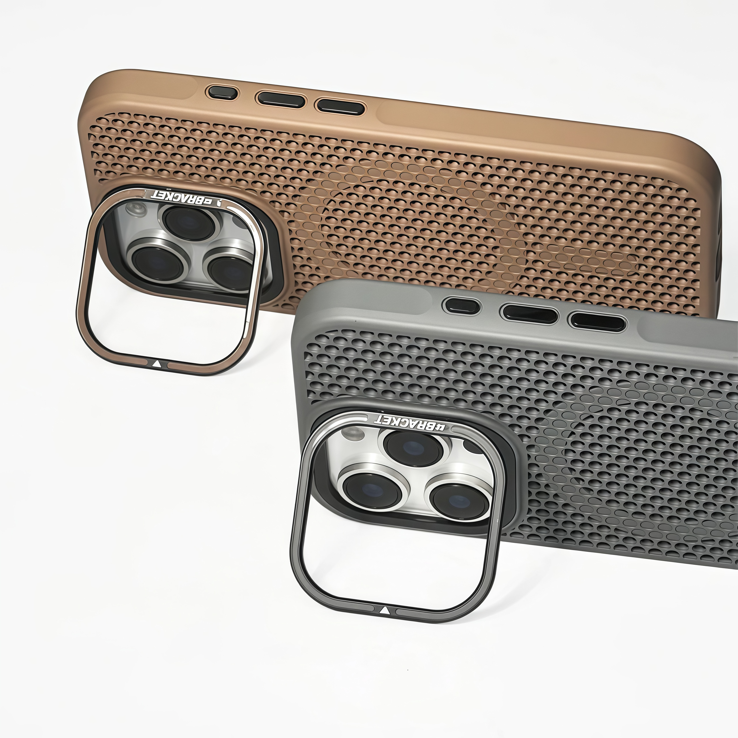 Mintgrüne magnetische CASESUN Kühlhülle für iPhone mit stabilem Kickstand und Belüftungsstruktur.