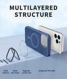Mehrschichtige Struktur der CASESUN Kühlhülle – starke MagSafe-Magnete, stoßfeste Rückseite und integrierter Kickstand.